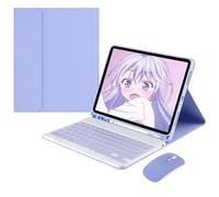 MG REAL Keyboard Case for Samsung Galaxy Tab A7 10.4'' 2020 (SM-T500/T505/T507), Magnetically Detachable Wireless Bluetooth Keyboard with S Pen Holder,Purple