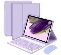 MG REAL Keyboard Case for Samsung Galaxy Tab S6 Lite 10.4'' 2022/2020 (SM-P610/P613/P615/P619), Magnetic Detachable Wireless Keyboard with Bluetooth Mouse,Purple