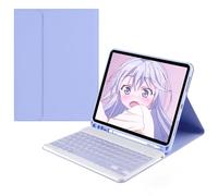 MG REAL Keyboard Case for Samsung Galaxy Tab S6 Lite 10.4'' 2022/2020 (SM-P610/P613/P615/P619),Slim Lightweight Stand Cover with Magnetically Detachable Wireless Bluetooth Keyboard,Purple