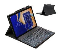 MG REAL Keyboard Case for Samsung Tab S6 10.5 inch 2019 (SM-T860/T865/T867), [QWERTZ Layout ] 7 Colors Backlight, Magnetic Detachable Wireless Keyboard with S Pen Holder,black
