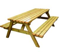 Mg Timber Heavy Duty , A-Frame Picnic Table, Bench. Made From Pressure Treated Swedish Redwood (5 Ft, Square Corners)