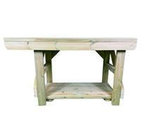 MG Timber Products Heavy Duty Bbq / Pizza Oven Garden Table. Outdoor Kitchen Table. Single Shelf, 4Ft