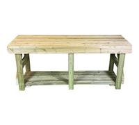 MG Timber Products: Indoor/Outdoor Wooden Workbench/Potting Table/BBQ Table/Pizza Oven Table/Garden Table (Single Shelf, 7FT - LARGE)
