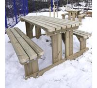 MG Timber Products Premium Walk-In Style Picnic Table - Pub Bench - Excellent Quality Wooden Picnic Bench - 5Ft