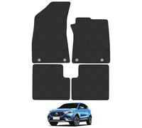 MG ZS Automatic Not [Clip Spacing 29.2Cm] (2022+) [EV] Car Mats Accessories Tailored Fit Carpet Floor Mats Non Slip Black Trim Compatible Accessory Front Rear Set Anti Slip Granulated Backing Clips