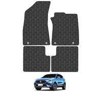 MG ZS Automatic Not [Clip Spacing 29.2Cm] (2022+) EV Heavy Duty Thick Rubber Car Mats Accessories Tailored Fit Front Rear Set Compatible Accessory Waterproof Durable Non-Slip 5mm Protection