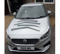 MG3 SET 4 WIND DEFLECTORS in CHROME SUPERB EDGING FOR 2013 TO 2024 MODELS UK Co