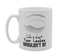 MG3241 Life Is Short - Your Lashes Shouldn't Be Novelty Gift Printed Tea Coffee Ceramic Mug
