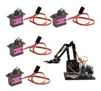 MG90s Micro Servo Motor, 4-Piece Servo Kit for RC Models and Arduino Robotics, Maximum Angle 180-Degree Rotation with Compact Design, Compatible with DIY ElectronicsProjects