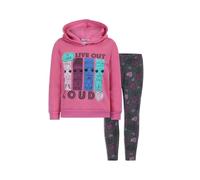 MGA LOL Surprise Girl's 2-Piece Live Out Loud Pullover Hoodie and Legging Set, Pink/Grey, Size 6