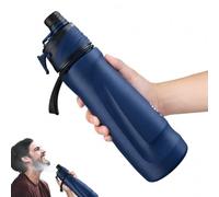 Mgacheer 750ml Insulated Metal Water Bottle with Spray Mist（Darkblue） | Vacuum-Insulated Stainless Steel,Keep Cold 18h,Carry Handle,Wide Mouth,BPA-Free, Leakproof, for Sport & Outdoor