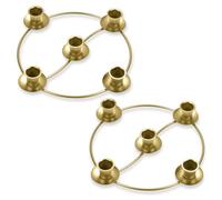 MGahyi Advent Wreath Candle Holder, Round Advent Candle Holders for 5 Candles Advent and Christmas Decorations, Gold Metal Ring Candles Stand for Table Church Home (2, Gold)