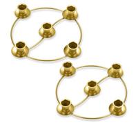 MGahyi Advent Wreath Candle Holder, Round Advent Candle Holders for 5 Candles Advent and Christmas Decorations, Gold Metal Ring Candles Stand for Table Church Home (2, Gold)