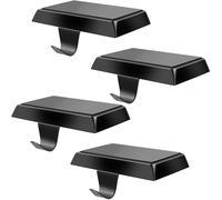 MGahyi Christmas Stocking Holder Bases - Mantel Stocking Hangers Hanging Hooks for Fireplace Stand Hanger Holder Weighted Hangers for Xmas Holiday Decoration (Black,4)