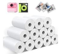 Mgaolo 12 Rolls Kids Instant Camera Print Refill Paper- Photo Printer Thermal Paper Rolls- BPA Free