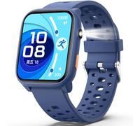 Mgaolo Kids Smart Watch 1.85" Upgrade - Fitness Tracker with Heart Rate Sleep Monitor, 100+ Sports Modes, 12 Puzzle Games, Activity Tracker for Boys Girls Outdoor Fun (Blue)