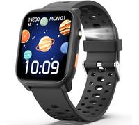 Mgaolo Kids Smart Watch 1.85" Upgrade - Fitness Tracker with Heart Rate Sleep Monitor, 100+ Sports Modes, 12 Puzzle Games, Activity Tracker for Boys Girls Outdoor Fun (Black)