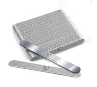 MGart Nail File 100 Grit Professional Russian Manicure Reusable Peel and Stick Nail Files, Replaceable Emery Boards, Steel Base, Manicure Tools for Salon, 50 pcs + 1 Metal Board Set