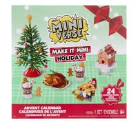 MGA's Miniverse Make It Mini Holiday Advent Calendar Craft Kit | 24-Day Countdown, 5 Festive Creations, Gingerbread House, Charcuterie Board, Resin Play, Not Edible, For Ages 8+