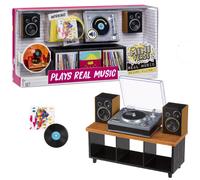 MGA’s Miniverse Real Music Mini Record Player Collectable - Mini Record Player with 1 Vinyl, Furniture Piece and Speakers, Compatible with Miniverse Vinyl, Suitable for Ages 8+ Years