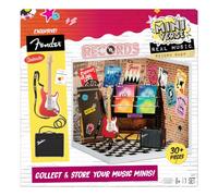 MGA's Miniverse Real Music Record Shop - Build and Display Set | Fender Guitar and Accessories, Display Furniture, Signage, Posters and Stickers, 30 Piece Set, For Ages 8+