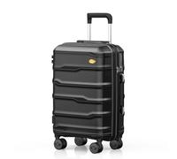MGB Softside Expandable Carry on Luggage with Durable Spinner Wheels, Lightweight Suitcase for Weekender, Men and Women, Natural Black, 20" Carry On, Energetic