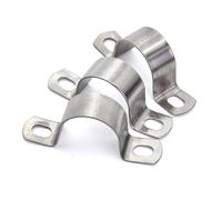 MgcTolBox Pipe Strap Clamp Ø 1-1/4 Inch, Heavy Duty Metal U Bracket with 2 Holes - Stainless Steel Conduit Clamps - Pipe Mounting Brackets | Ø 32 mm | 10 Pcs