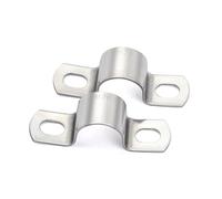 MgcTolBox Pipe Strap Clamp Ø 3/4 Inch, Heavy Duty Metal U Bracket with 2 Holes - Stainless Steel Conduit Clamps - Pipe Mounting Brackets | Ø 20 mm | 10 Pcs