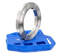 MgcTolBox Stainless Steel Banding Coil Heavy-Duty Strapping 100 Ft, Metal Banding - Metal Strapping Tool for Cable and Signage | 16 x 0.5 mm | 30 m