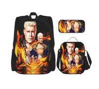 MGDDB Cody Wrestler Rhodes Backpack 3 Pieces Set With Lunch Box And Pencil Pouch Combination for Work/Sport/Picnic Beautiful Laptop Backpack Travel Daypack Stationery Bag