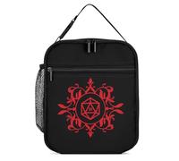 MGDDB D20 Dice Portable Lunch Box Bag Tote Reusable Leakproof Insulated Lunchbox for Work Beach Picnic