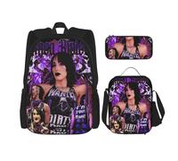 MGDDB Rhea Wrestler Ripley Backpack 3 Pieces Set With Lunch Bag And Pencil Case Combination for Work/Sport/Picnic Portable Laptop Backpack Travel Daypack Stationery Bag