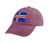 MGDIFYXAA Baseball Cap,Sports Running Flag Caps Hat,Breathable Folding Adjustable Iceland Flag Sun Hats, Summer UV Protection Red Outdoor Hats for Hiking Walking Climbing