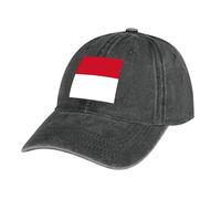 MGDIFYXAA Flag Baseball Caps Mens Women Black Baseball Cap with Adjustable Buckle Sports Caps Denim Cotton Monaco Flag Cap for Running, Gym, Fashion, Office and Outdoor