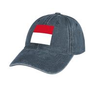 MGDIFYXAA Flag Baseball Caps Mens Women Blue Baseball Cap with Adjustable Buckle Sports Caps Denim Cotton Monaco Flag Cap for Running, Gym, Fashion, Office and Outdoor