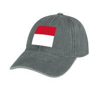 MGDIFYXAA Flag Baseball Caps Mens Women Gray Baseball Cap with Adjustable Buckle Sports Caps Denim Cotton Monaco Flag Cap for Running, Gym, Fashion, Office and Outdoor