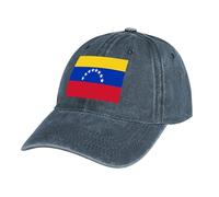 MGDIFYXAA Flag Blue Baseball Cap, Unisex Classic Adjustable Casual Denim Cotton Anti UV Summer Venezuela Flag Sports Sun Visor Hat for Gym/Active/Yoga/Sports/Running/Cycling