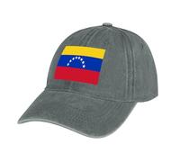 MGDIFYXAA Flag Gray Baseball Cap, Unisex Classic Adjustable Casual Denim Cotton Anti UV Summer Venezuela Flag Sports Sun Visor Hat for Gym/Active/Yoga/Sports/Running/Cycling