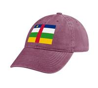 MGDIFYXAA Red Baseball Cap for Men Women - Central African Republic Flag Hats Unisex Hip Hop Denim Cotton Trucker Caps Adjustable UPF 50+ UV Protection Summer Sun Hat Sports Cap