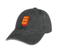 MGDIFYXAA Unisex Black Baseball Cap, Adjustable Washed Flag Baseball Cap Cotton Outdoor Sports Hat Classic Casual Guernsey Flag Summer Sun Visor Hat for Men Women