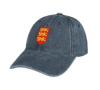 MGDIFYXAA Unisex Blue Baseball Cap, Adjustable Washed Flag Baseball Cap Cotton Outdoor Sports Hat Classic Casual Guernsey Flag Summer Sun Visor Hat for Men Women