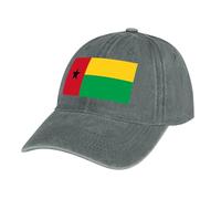 MGDIFYXAA Unisex Flag Baseball Cap Hat, Guinea-Bissau Flag Sports Baseball Cap, Lightweight Breathable Foldable Washable Outdoor Gray Sport Sun Protection Hat, for Men and Women