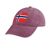 MGDIFYXAA Unisex Flag Baseball Cap Hat, Norway Flag Sports Baseball Cap, Lightweight Breathable Foldable Washable Outdoor Red Sport Sun Protection Hat, for Men and Women