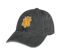 MGDIFYXAA Unisex Flag Baseball Cap Men Women Black Washed Denim Cotton Adjustable Dad Hat - Andorra Flag Sport Casual Sun Visor Hat for Running Climbing Hiking