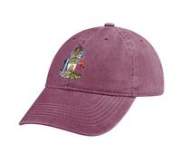 MGDIFYXAA Unisex Flag Denim Baseball Cap Hat,Red Sports Baseball Cap, Lightweight Foldable Outdoor Bahamas Flag Sun Protection Hat, for Men and Women Running Hiking