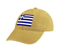 MGDIFYXAA Unisex Flag Denim Baseball Cap Hat,Yellow Sports Baseball Cap, Lightweight Foldable Outdoor Greece Flag Sun Protection Hat, for Men and Women Running Hiking
