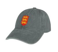 MGDIFYXAA Unisex Gray Baseball Cap, Adjustable Washed Flag Baseball Cap Cotton Outdoor Sports Hat Classic Casual Guernsey Flag Summer Sun Visor Hat for Men Women