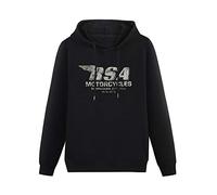 Mgdk BSA Birmingham Logo British Motorcycles Hoodies Long Sleeve Pullover Loose Hoody Sweatershirt L Black