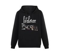 Mgdk Lifelover Erotik Hoodies Long Sleeve Pullover Loose Hoody Sweatershirt XL Black