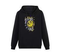 Mgdk Lightweight Hoodie Big Smile Blink 182 Cotton Blend Sweatshirts S Black